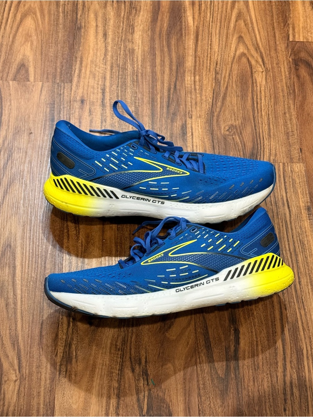 Brooks Mens Glycerin GTS 20 1103831D482 Blue Running Shoes Sneakers Size 12 D